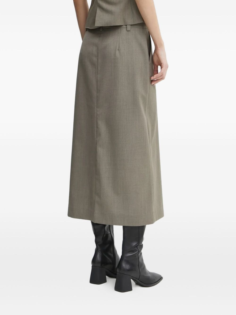 button-front midi skirt - 4