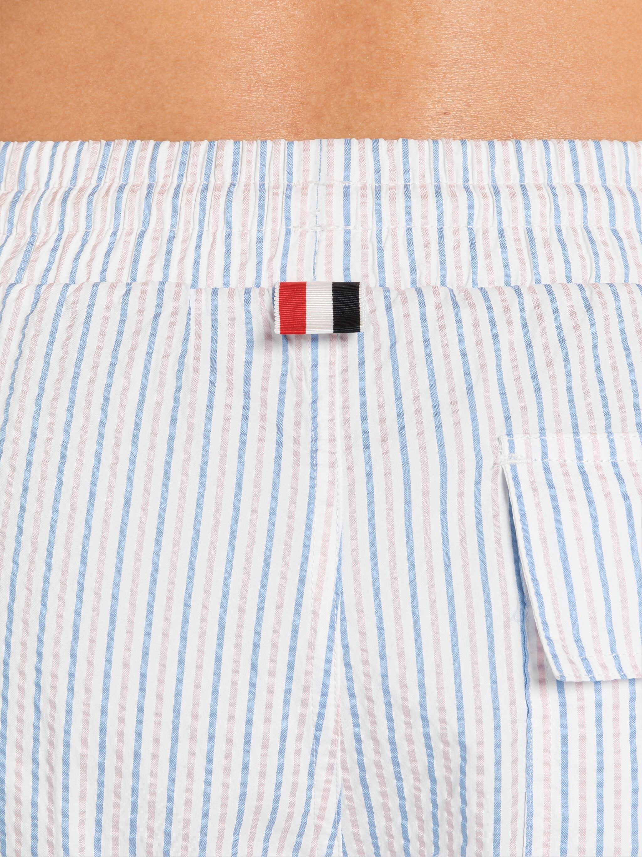 SEERSUCKER STRIPE DRAWSTRING SWIM SHORT - 6