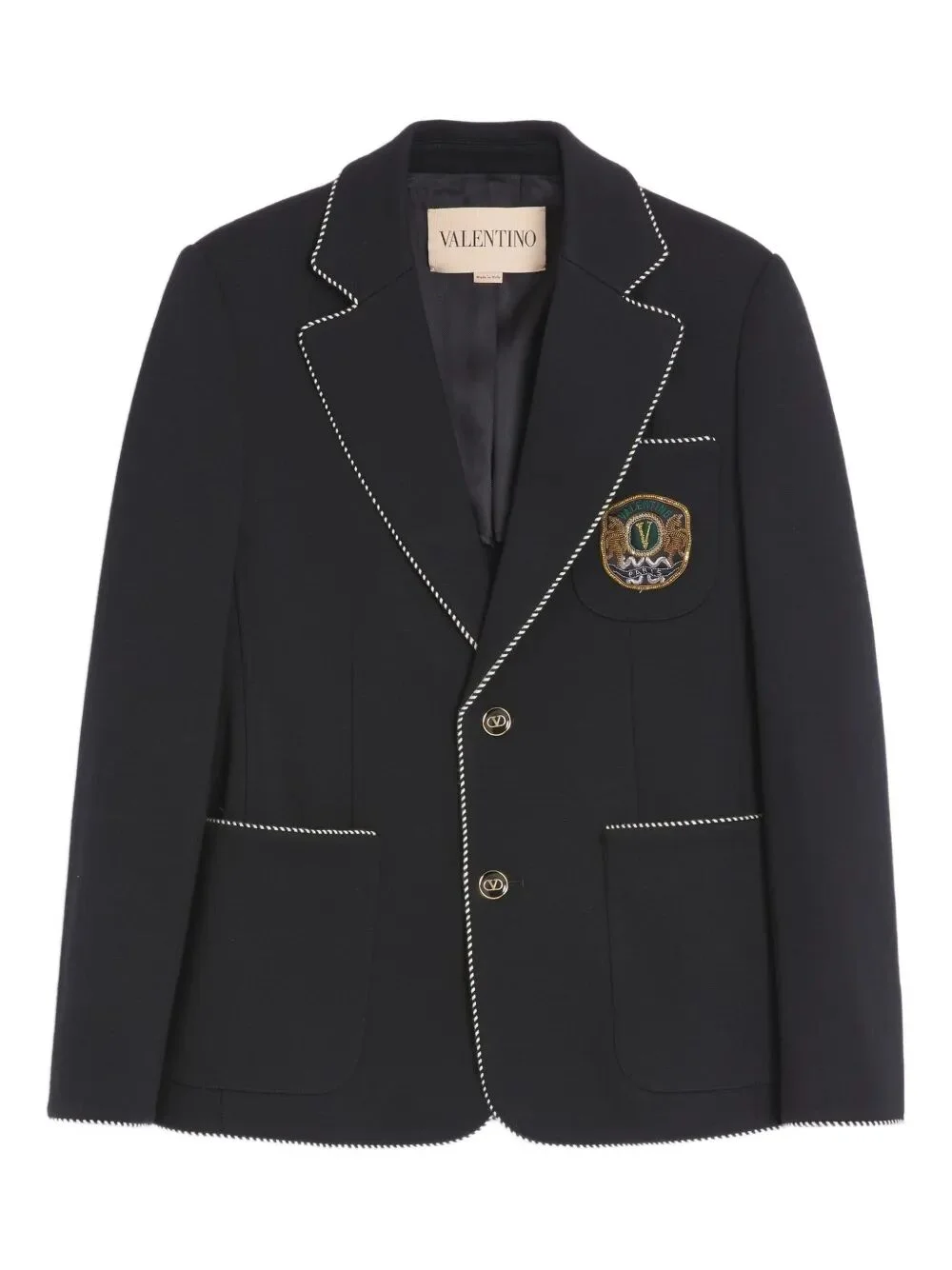 Valentino Garavani Men Single-Breasted Blazer With Patch - 1