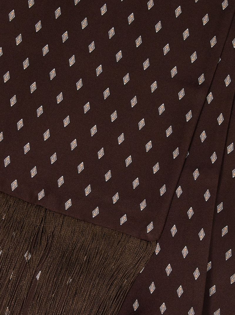 FERRAGAMO Micro Gancini print silk scarf outlook