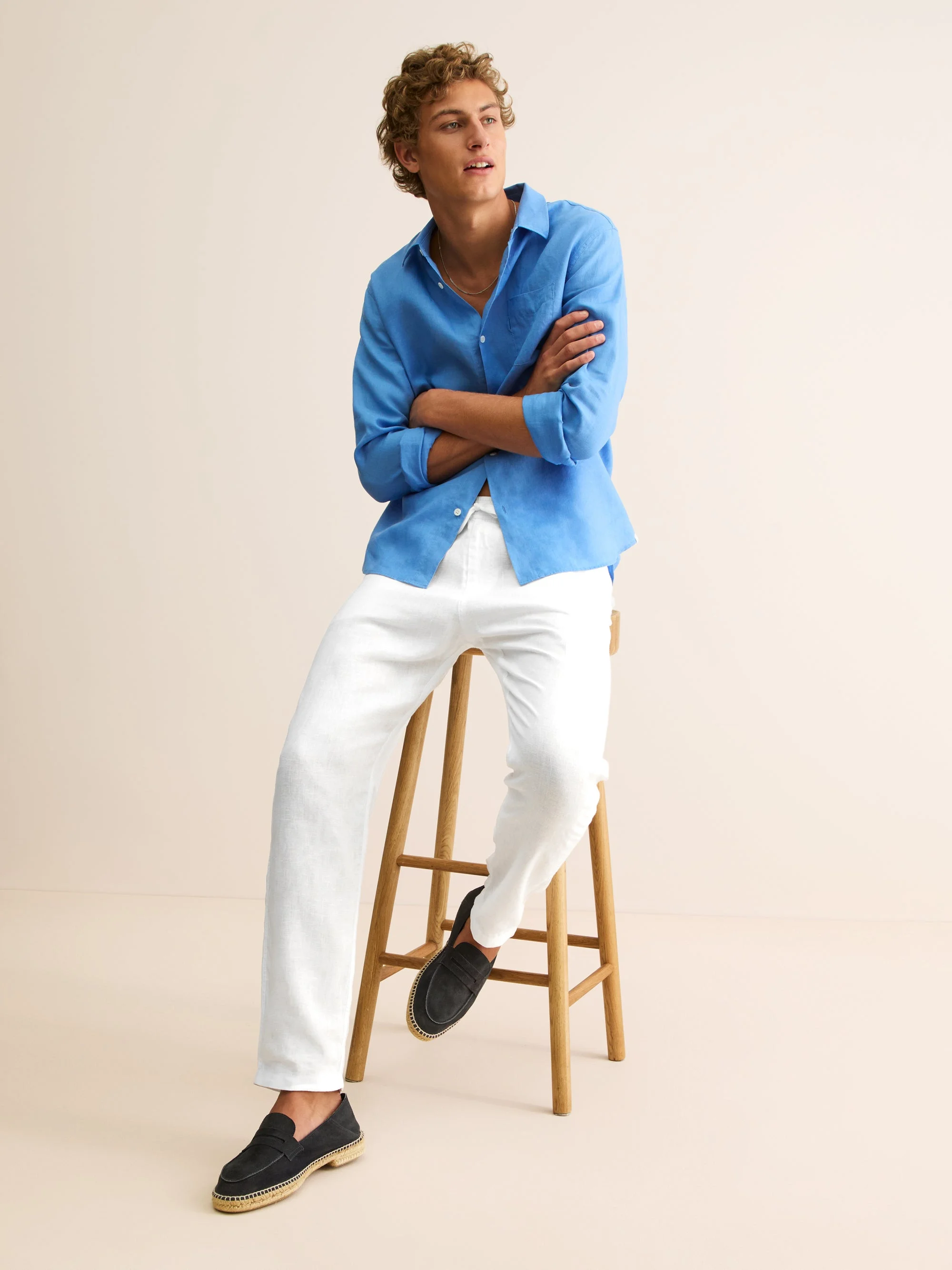Men's Pants Vienna Linen White - 1