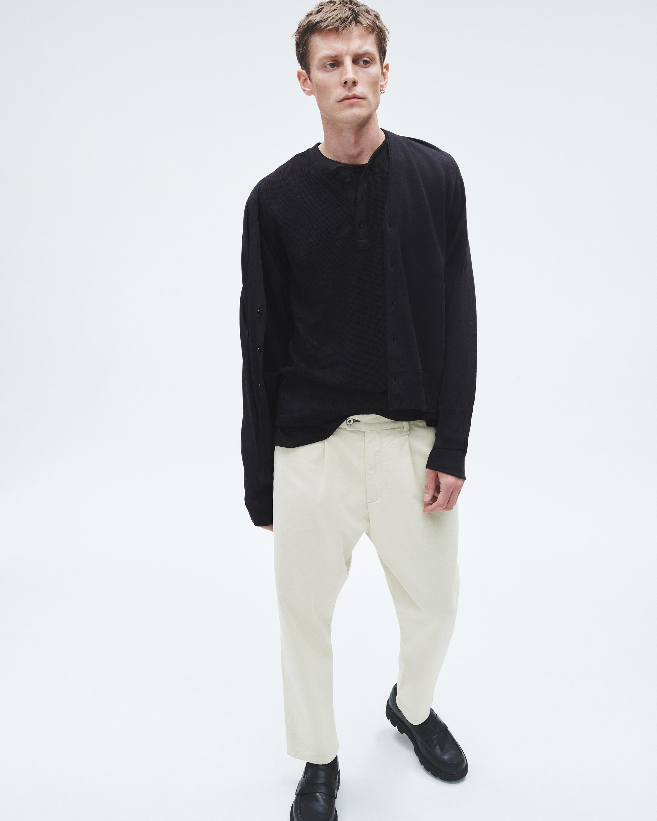 Lightweight Waffle Henley - 6