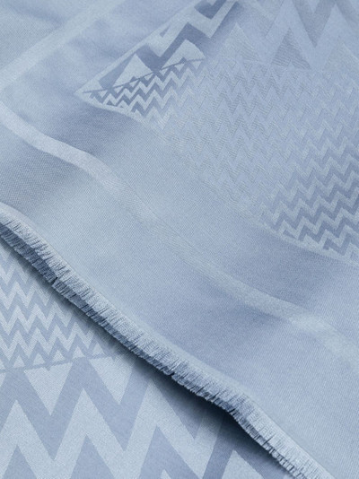 Lanvin logo-jacquard silk-wool scarf outlook