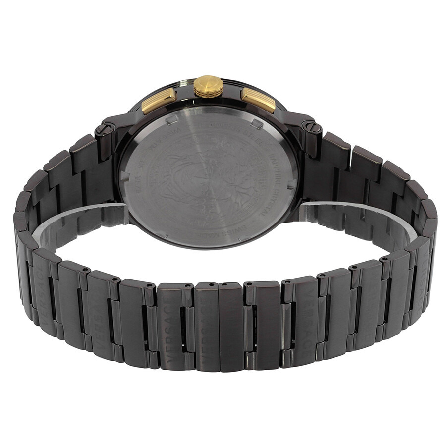 Versace Greca Logo Chronograph Quartz Grey Dial Men's Watch VEZ900521 - 3
