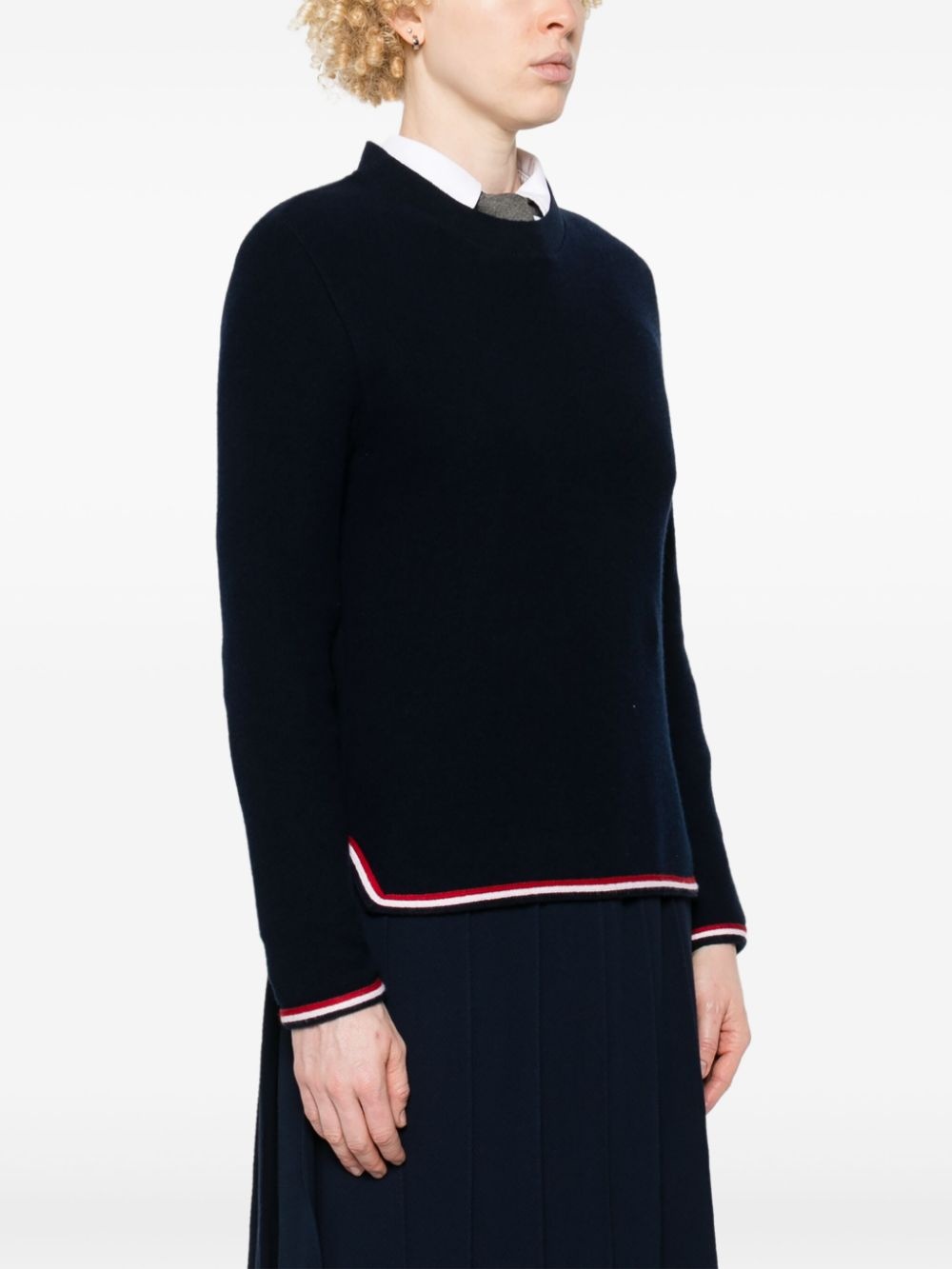 RWB-stripe cashmere jumper - 3