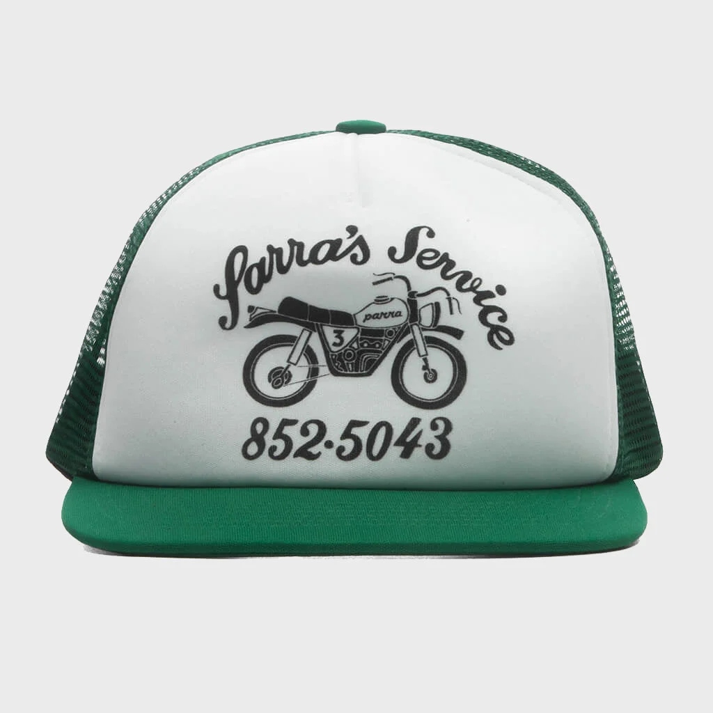 MOTO SERVICE 5 PANEL HAT - GREEN - 1