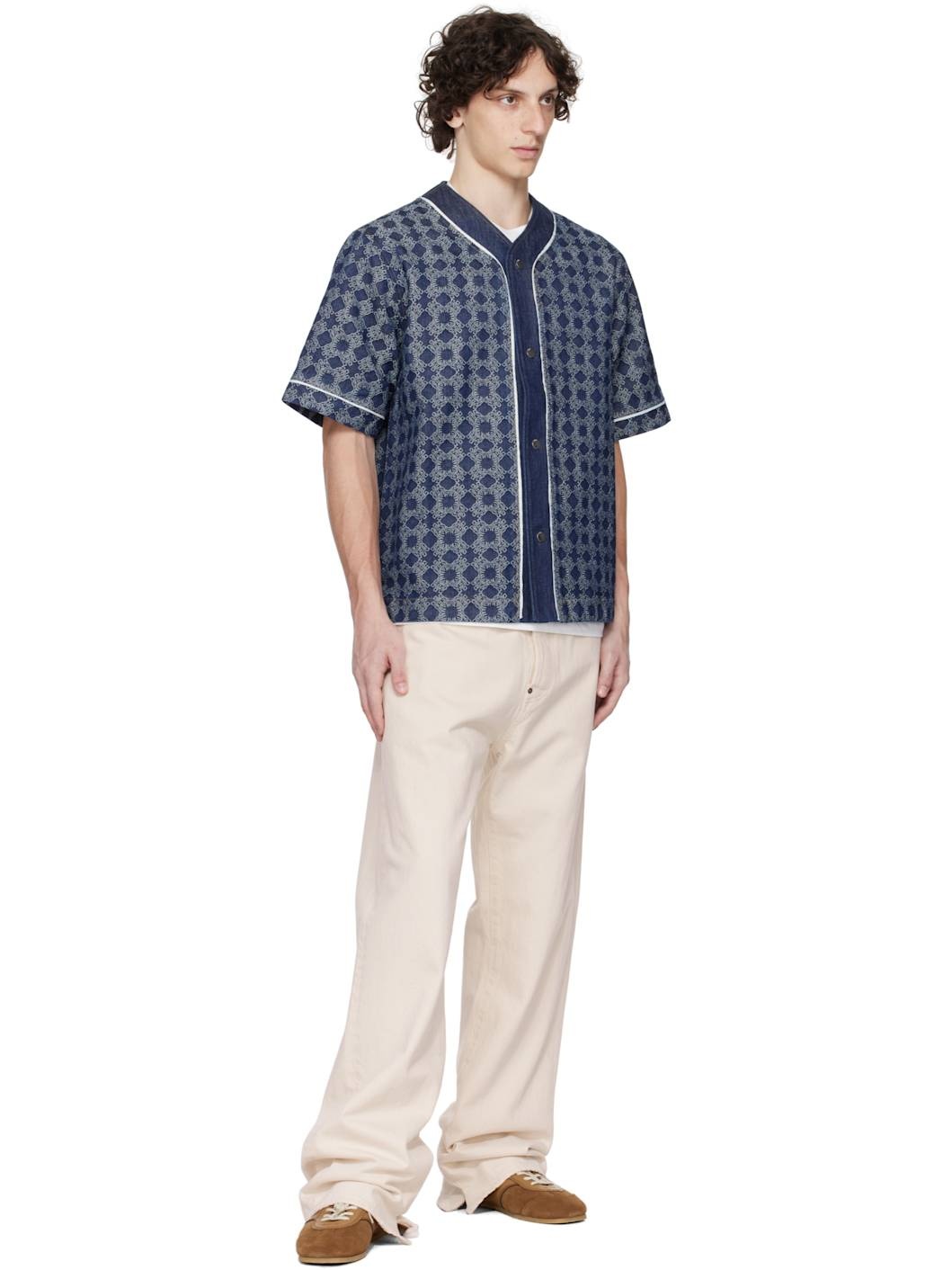 Black MA Quad Baseball Denim Shirt - 4