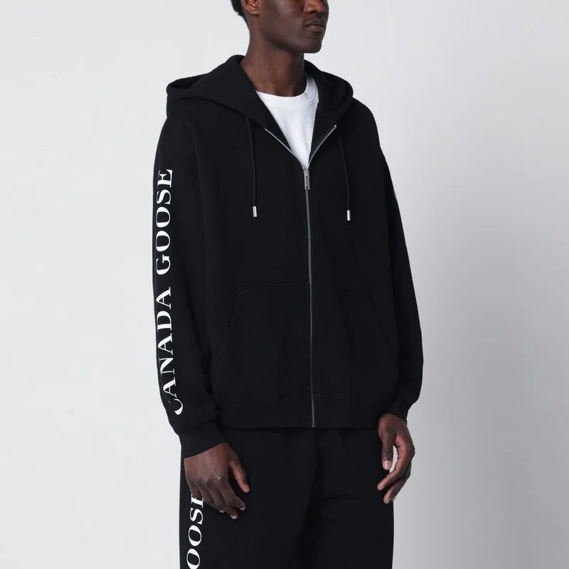 Canada Goose Black Zip-Up Sweatshirt With Logo Men - 1