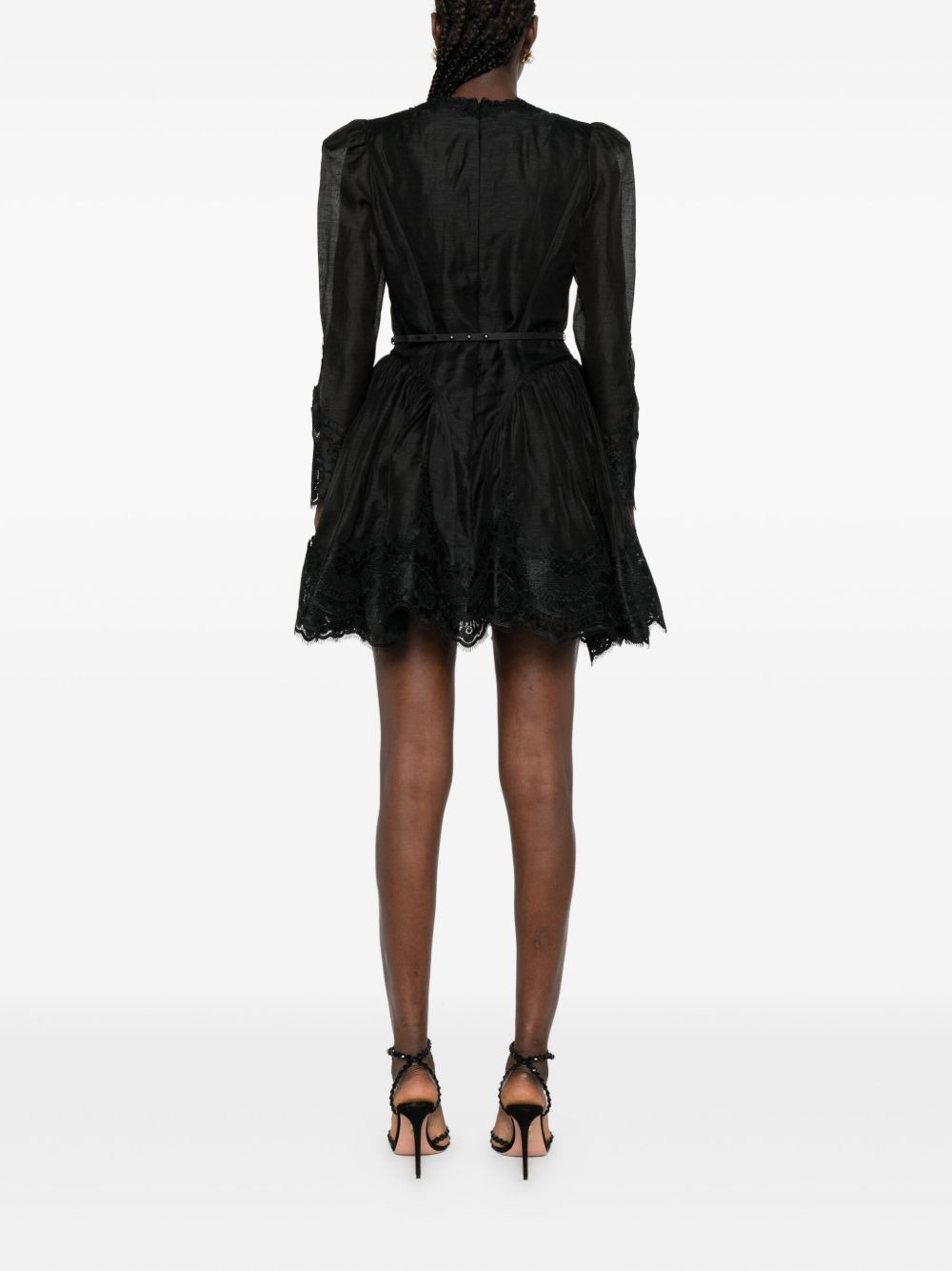 lace-trimmed mini dress - 4