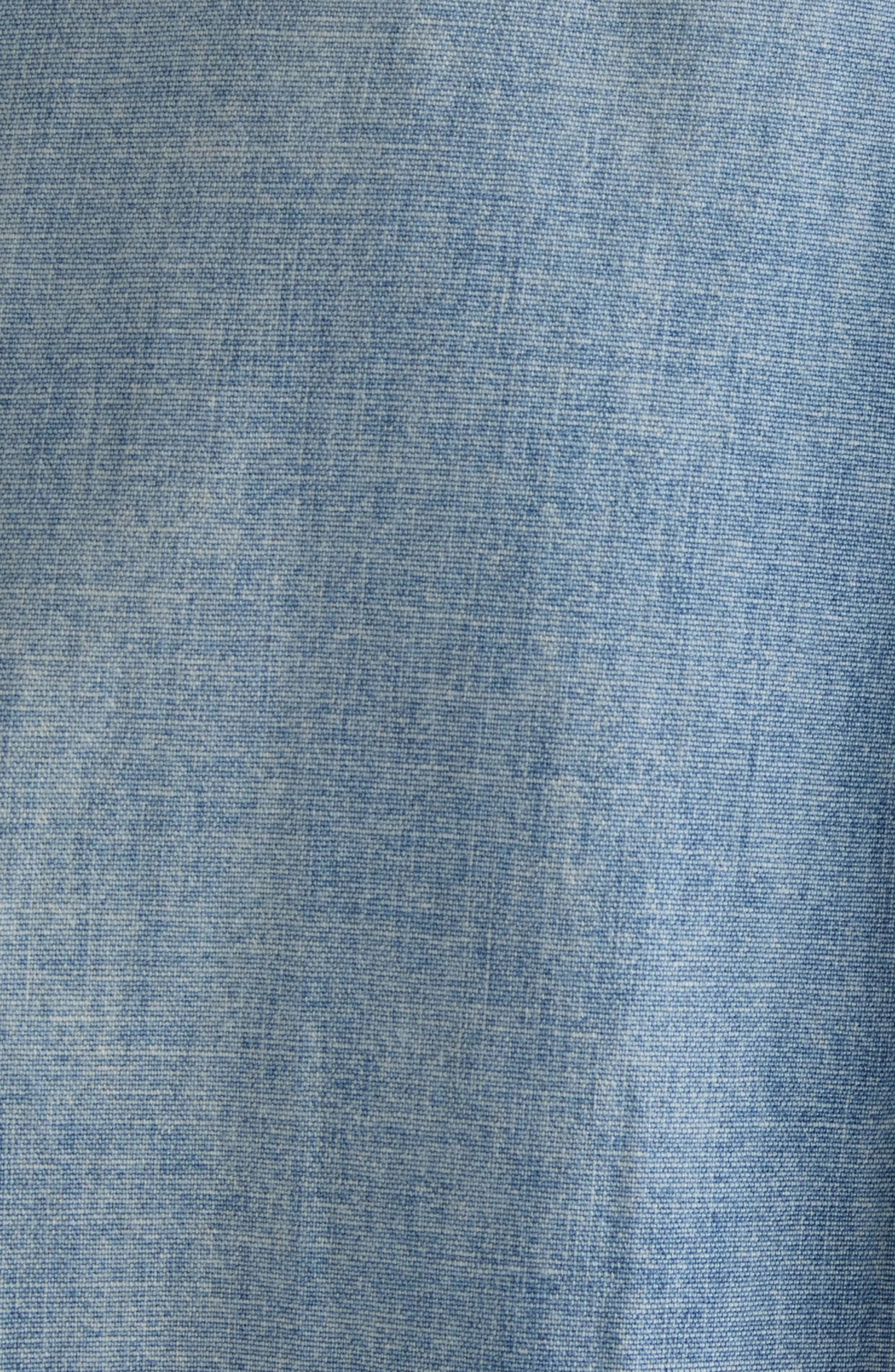 Givenchy Rip & Repair Cotton Chambray Button-Up Shirt in Light Blue at Nordstrom - 5