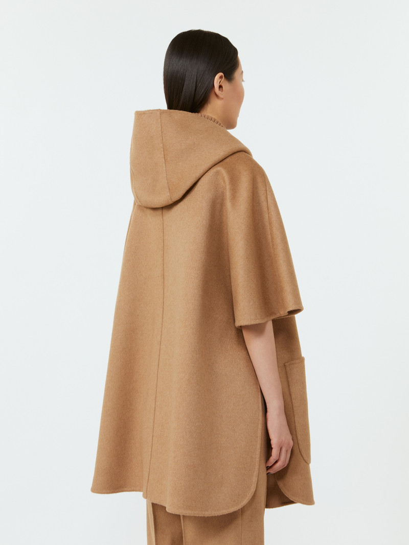 NEWDORICO Camel-hair cape 4