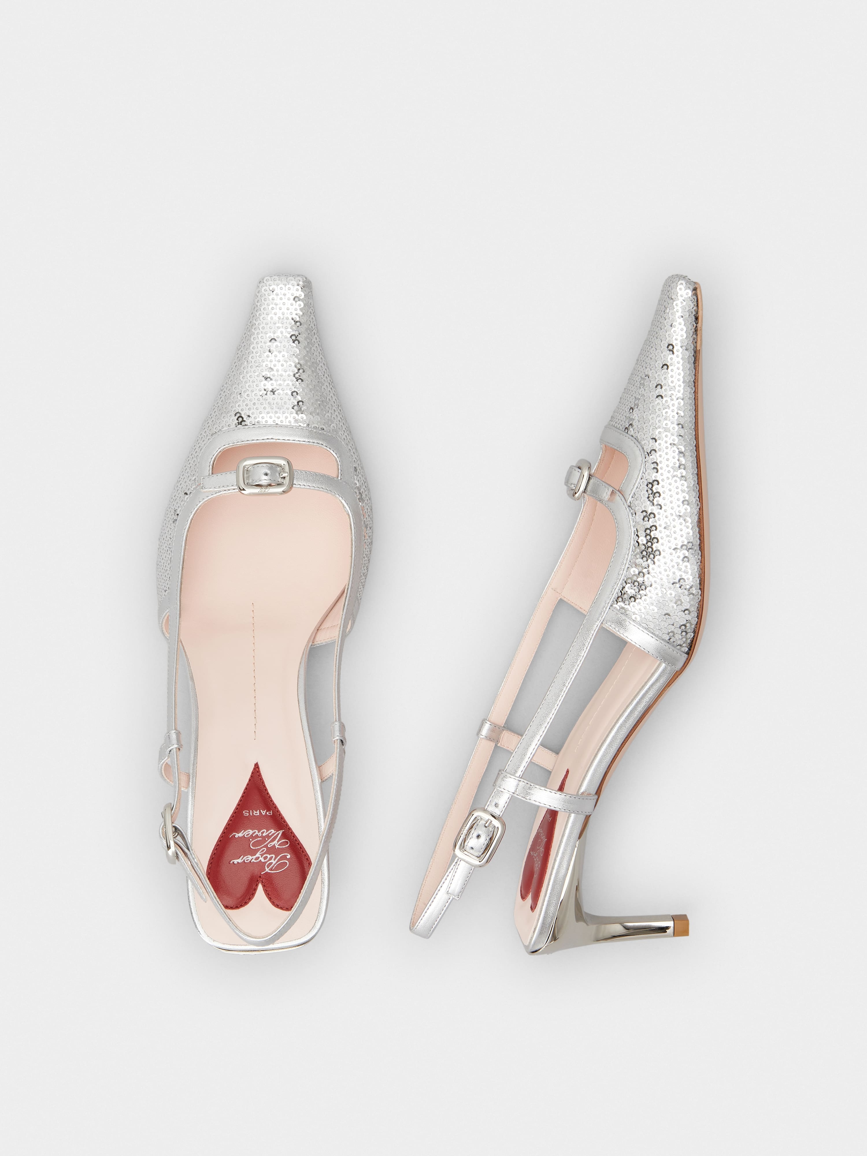 Viv' Canard Slingback Pumps in Fabric - 4