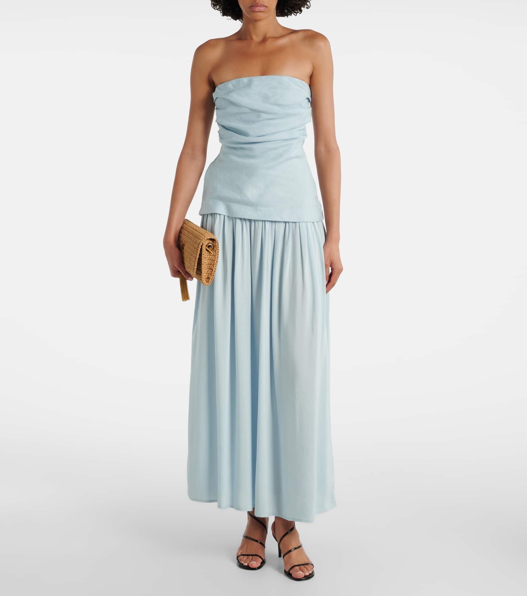Hedy strapless linen maxi dress - 2