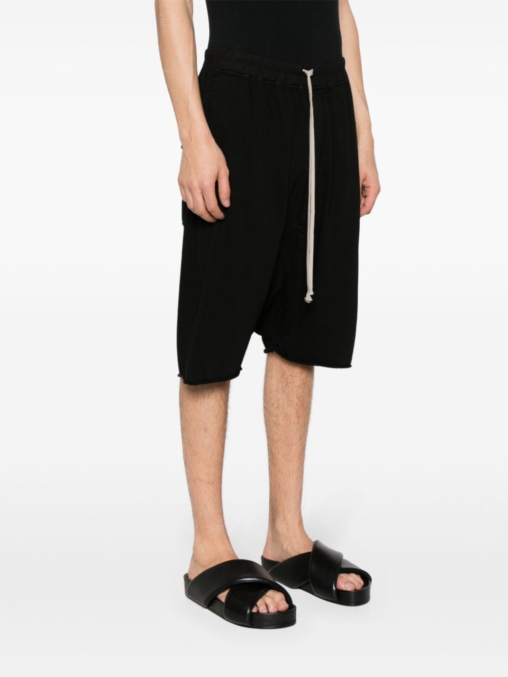 drop-crotch cotton shorts - 3