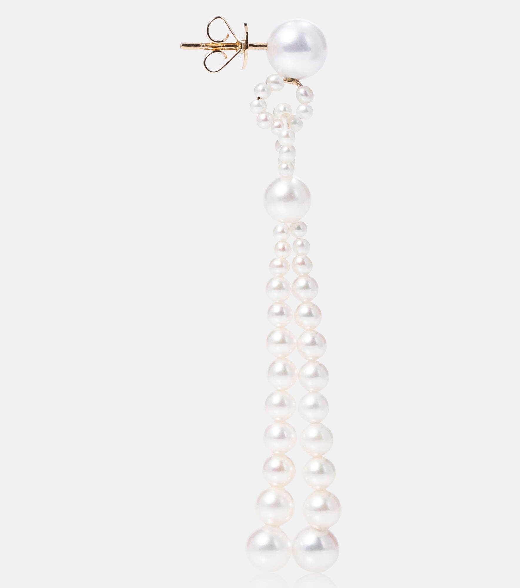Opera 14kt gold earrings with freshwater pearls - 2