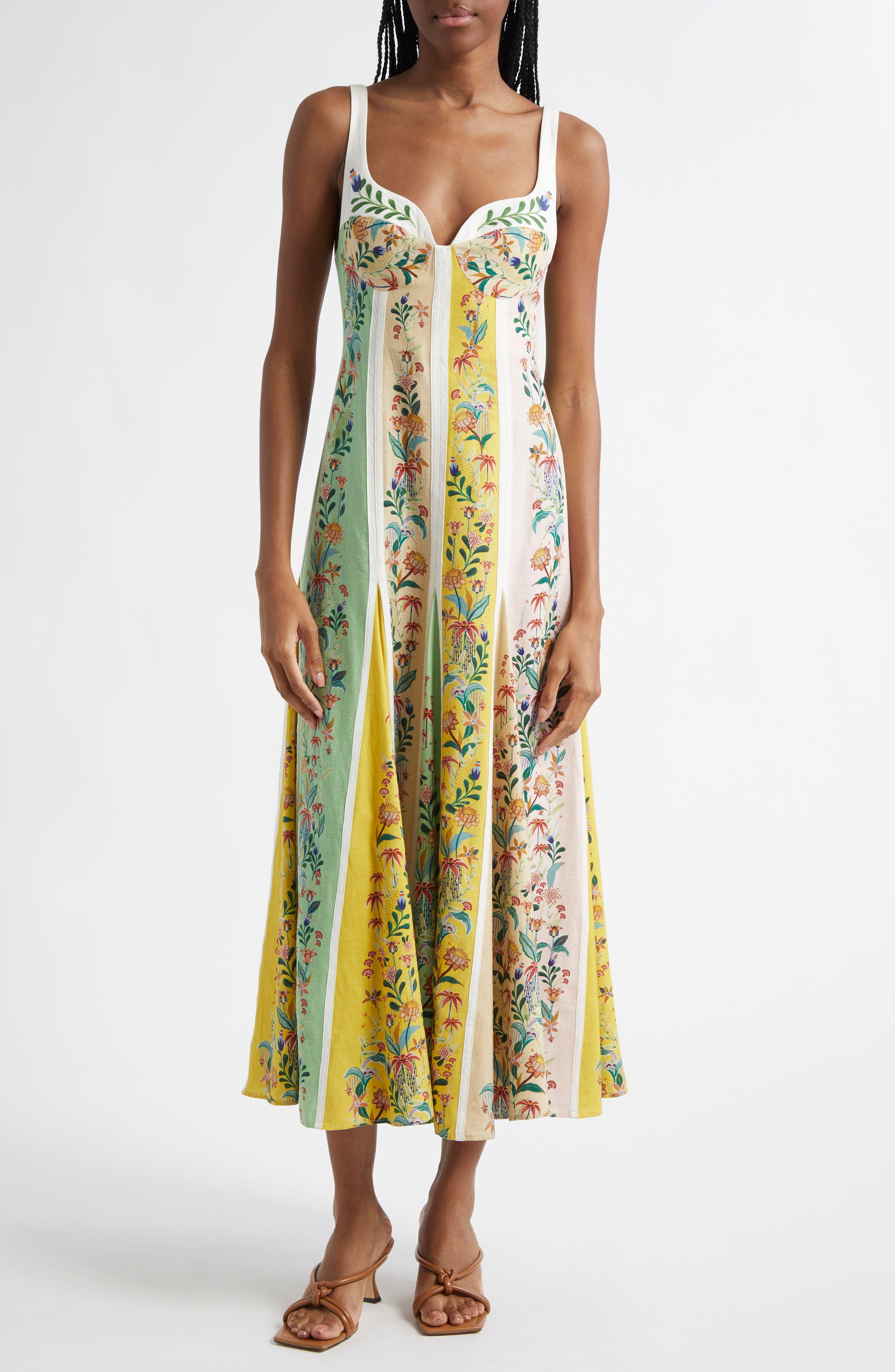 FARM Rio Delicate Floral Stripe Sundress at Nordstrom - 1