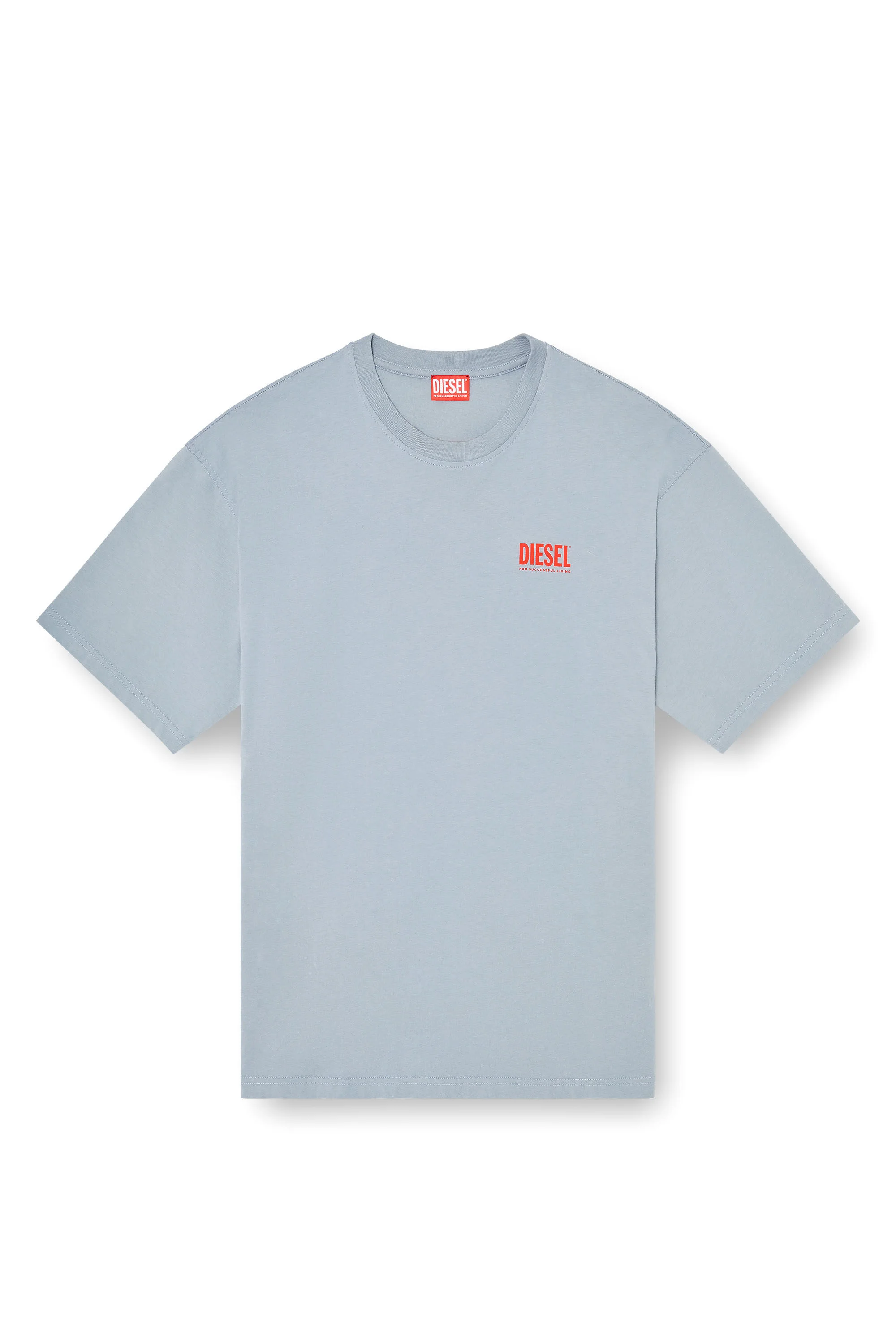 COTTON T-SHIRT WITH DIESEL BISCOTTO PRINT - 1