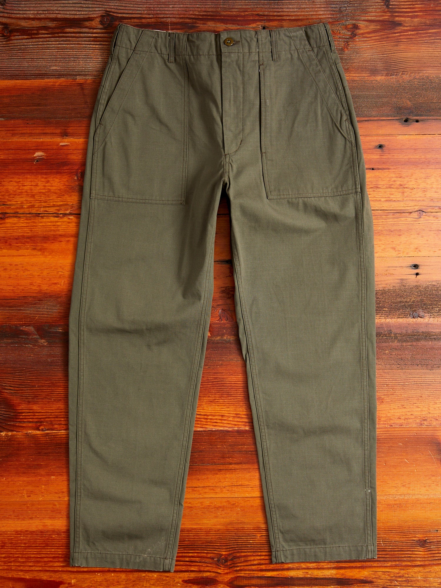 Fatigue Pants in Olive Heavyweight Cotton Ripstop - 1