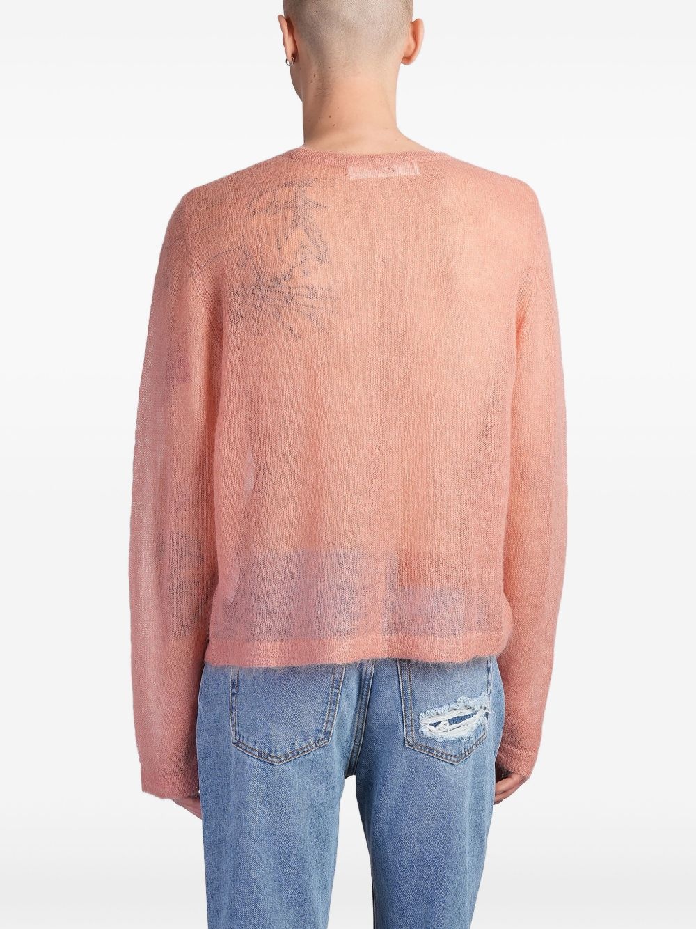 semi-sheer jumper - 4