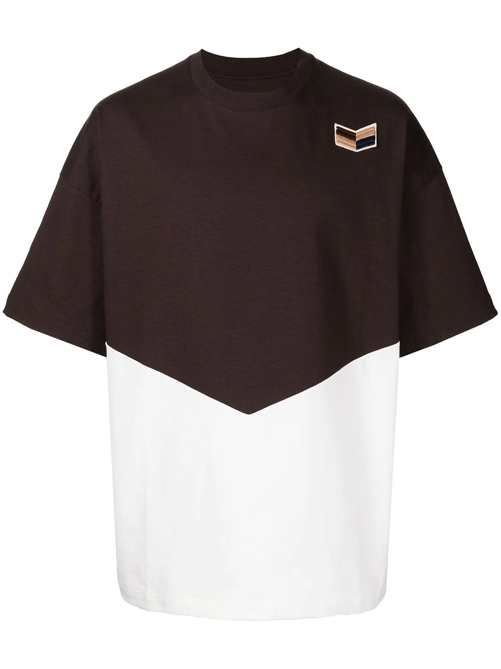 logo colour-block T-shirt - 1