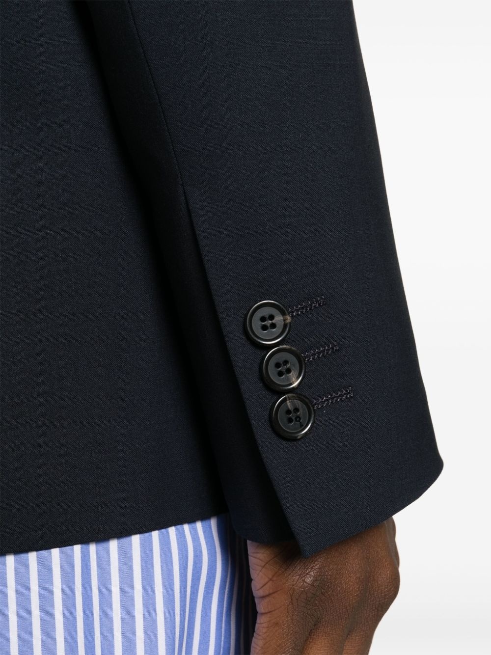 single-breasted virgin wool blazer - 5