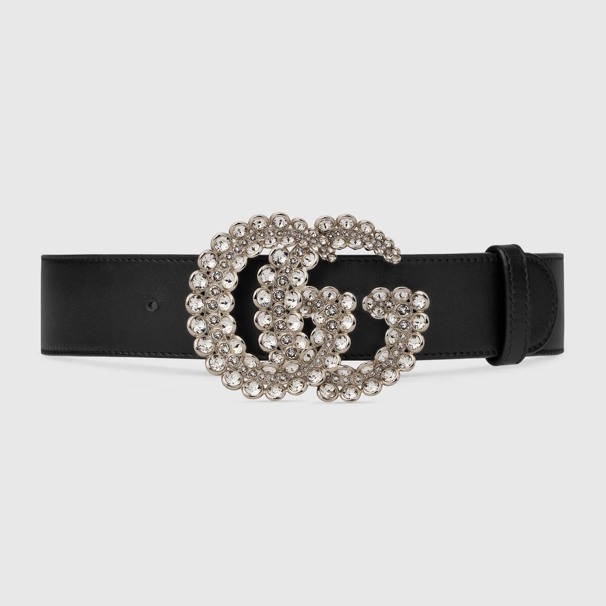 Reversible double G leather belt in black - Gucci