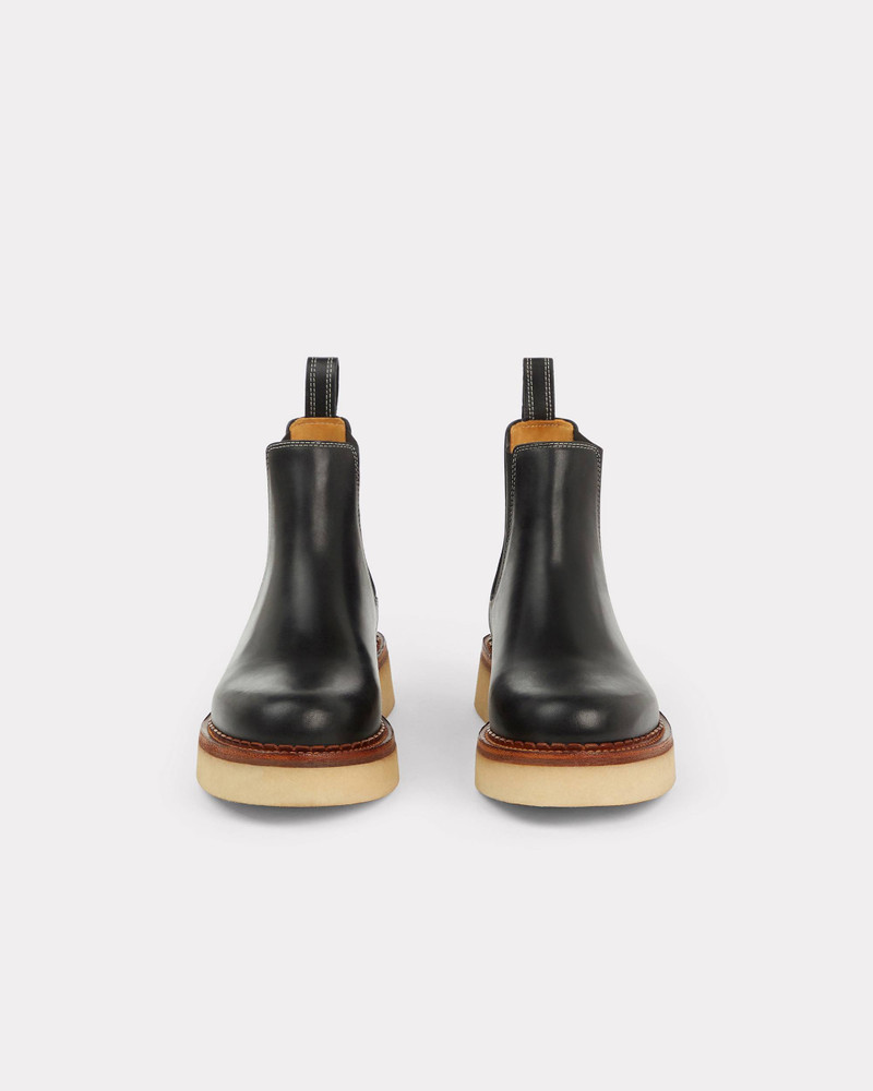KENZO KENZOYAMA vegetable-tanned leather Chelsea boots outlook
