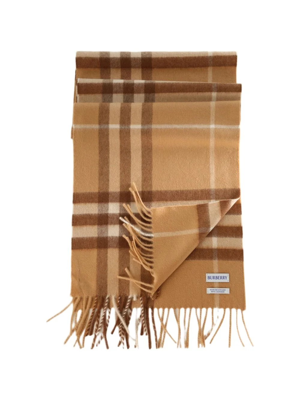 Check fringed scarf - 1