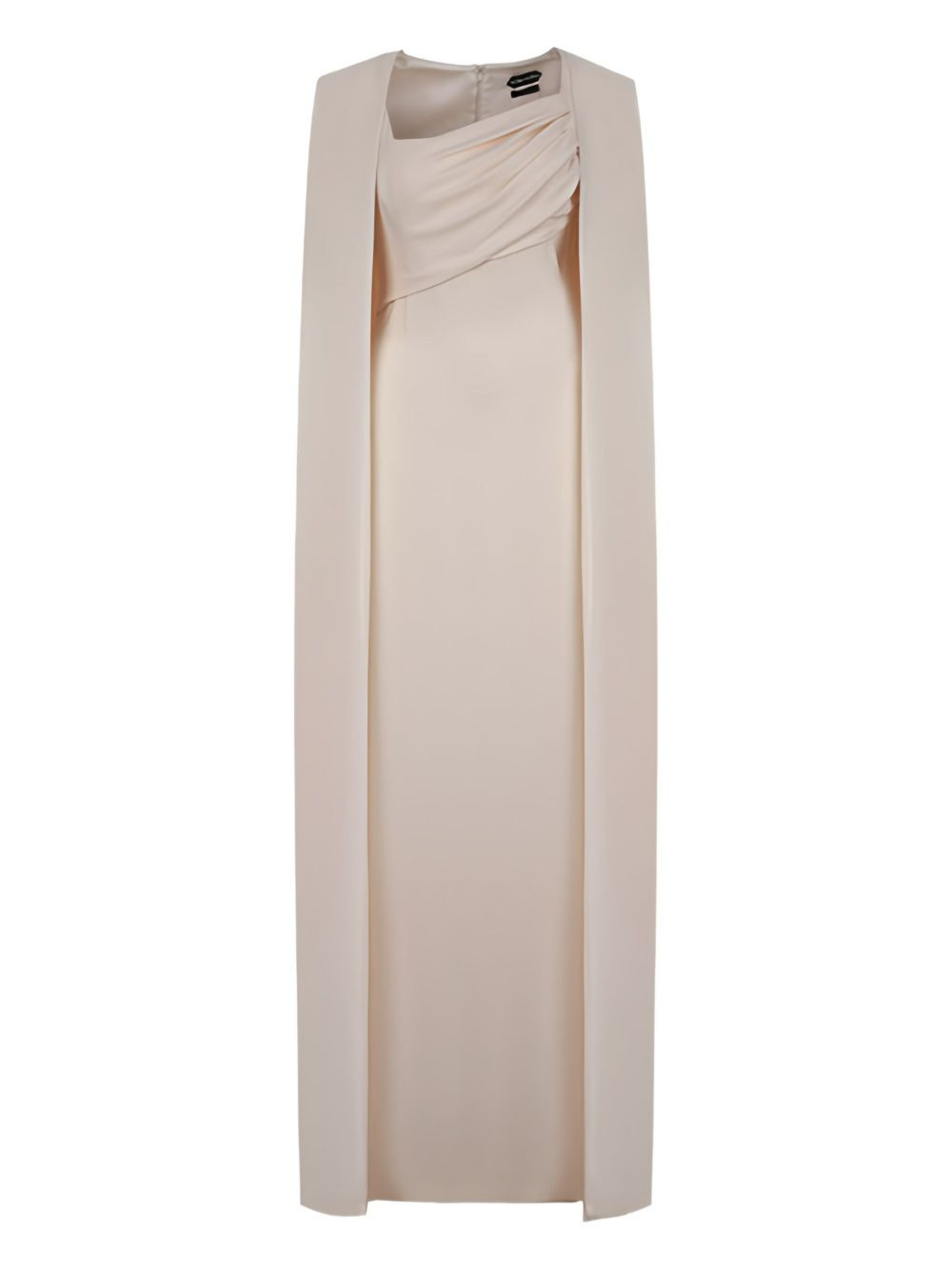 asymmetric drape cape dress - 1