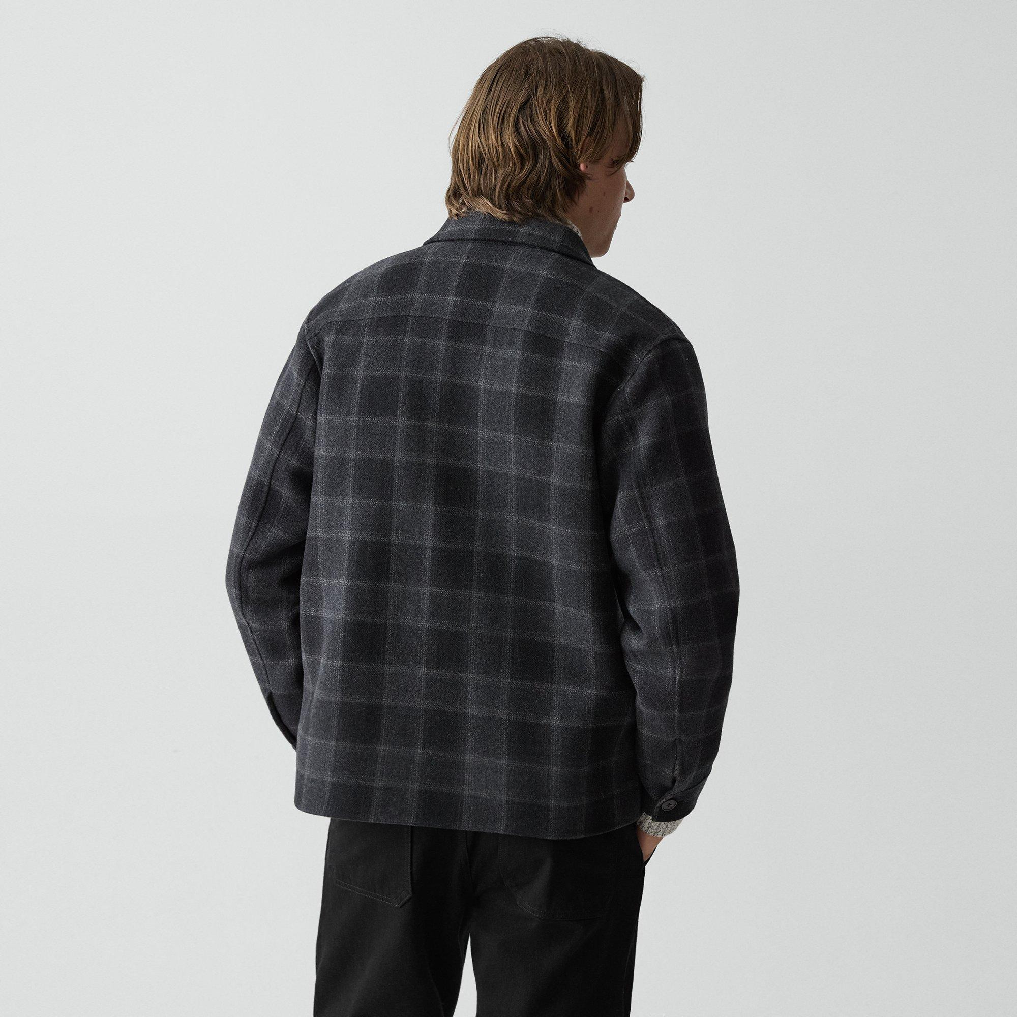 Overshirt in Checked Double-Face Wool-Cashmere - 4