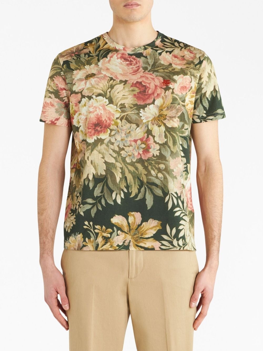 floral-print cotton T-shirt - 2