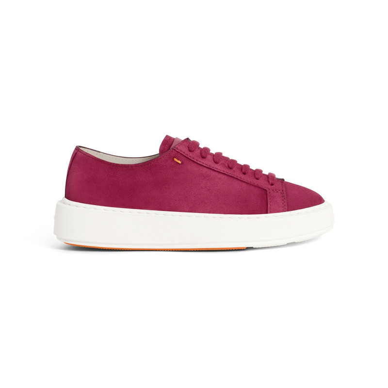 Women's red suede sneaker 1