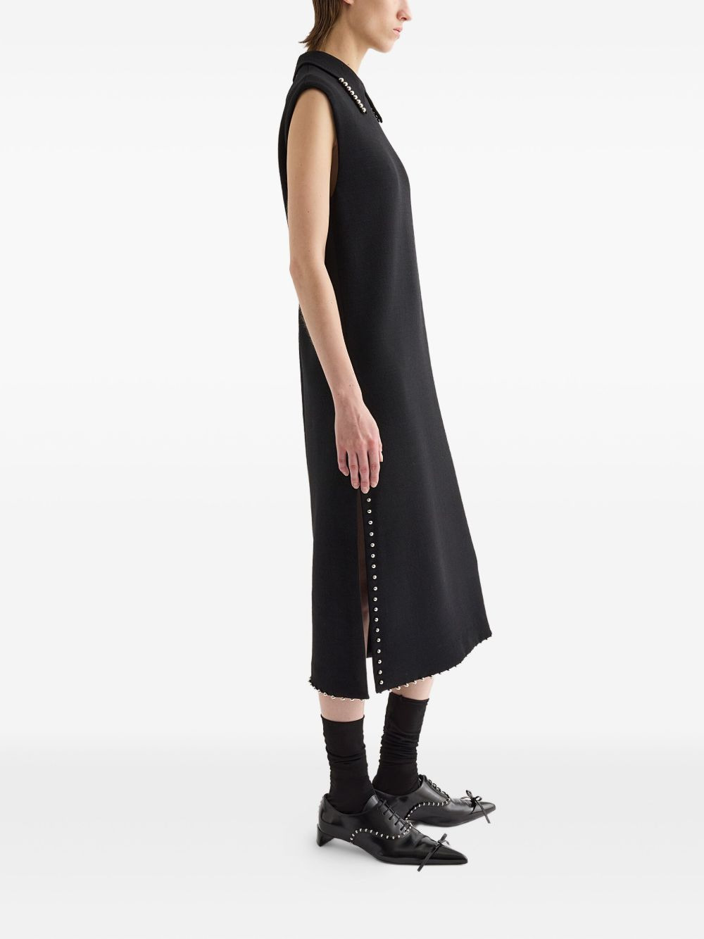 Peter Pan-collar studded dress - 2