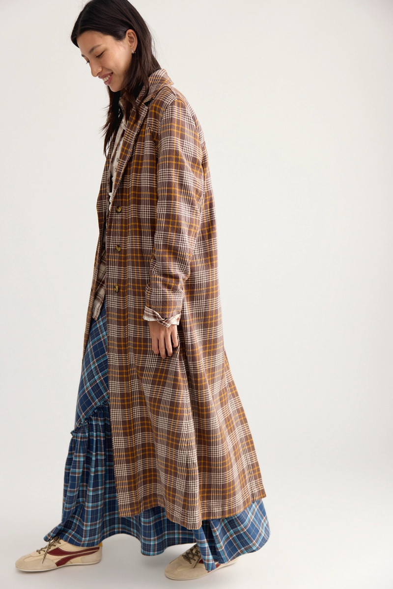 We The Free Monique Plaid Denim Duster 3
