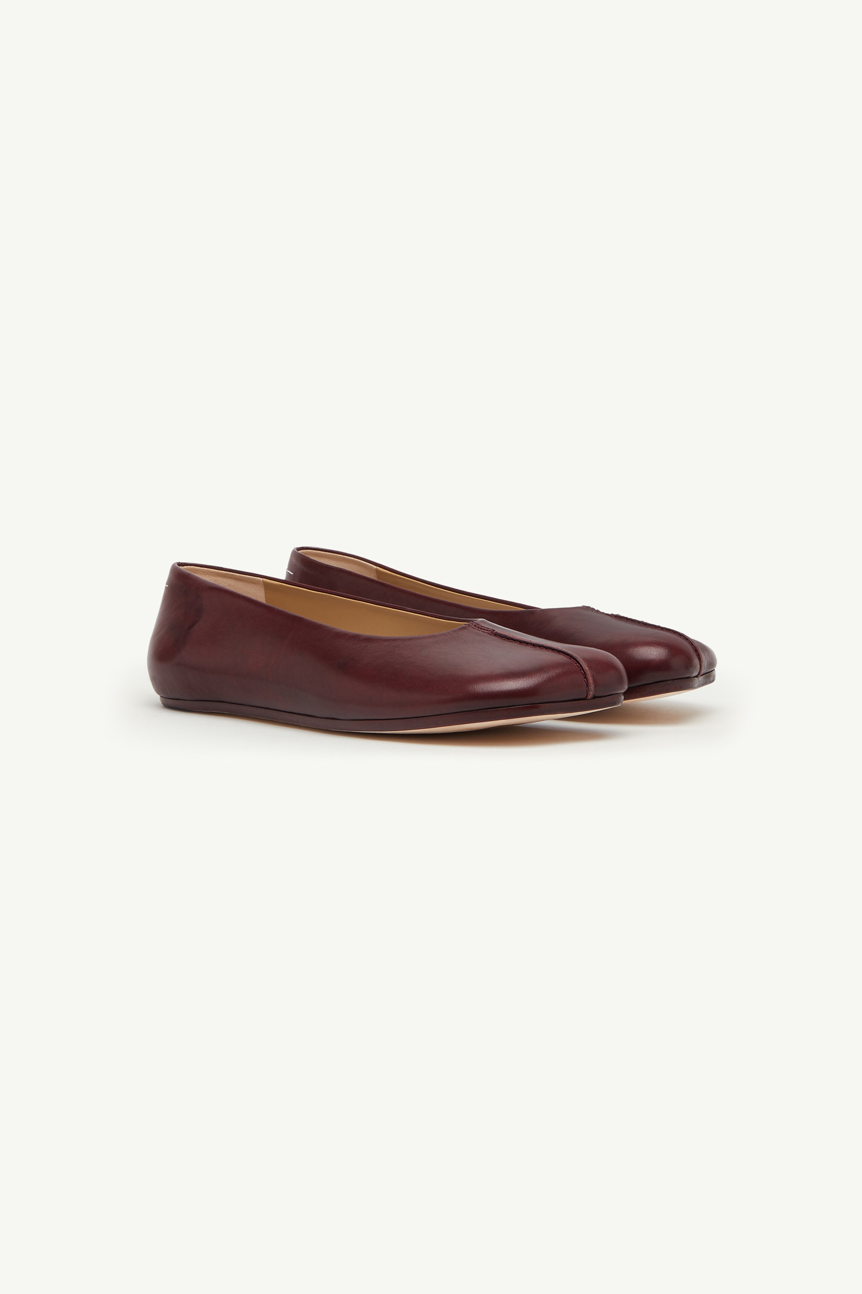 Stitch-out Leather Ballerinas - 2