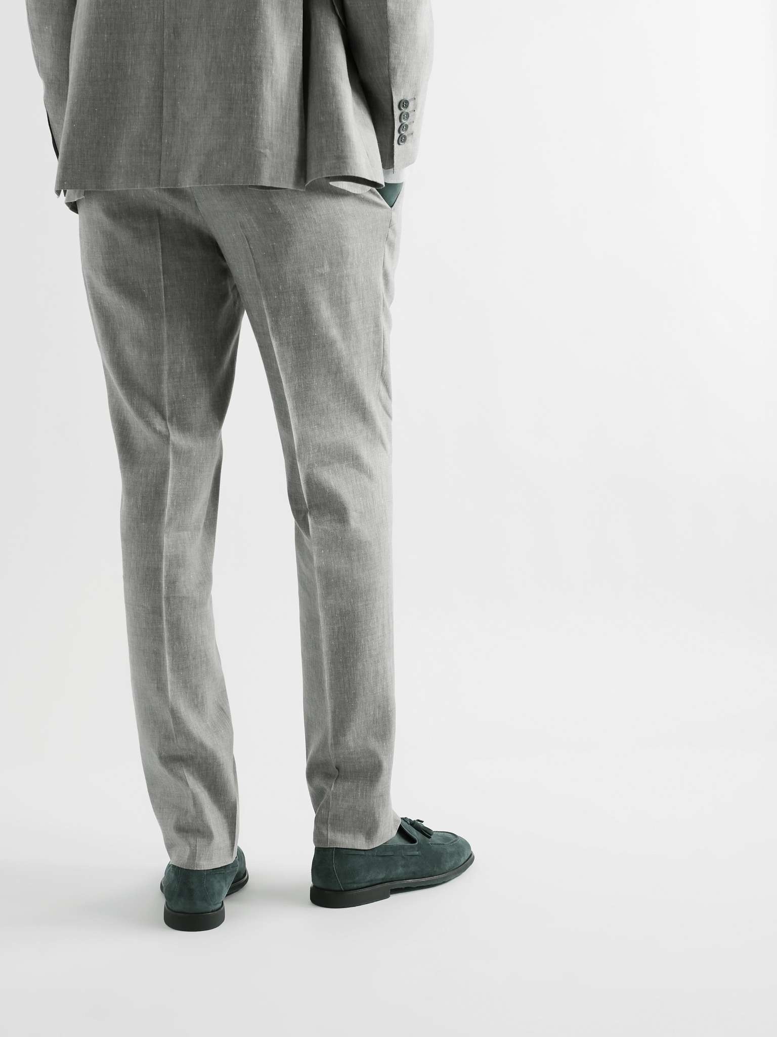 Linen and Wool-Blend Suit Trousers - 4