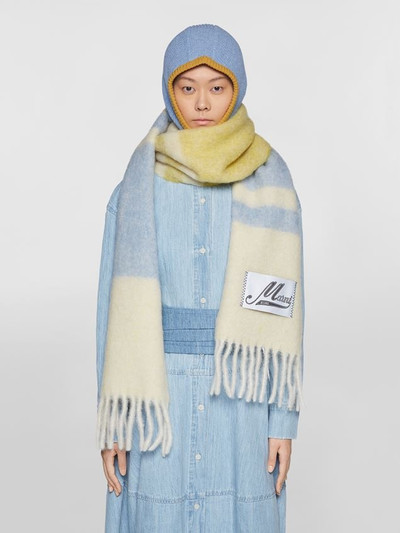 Marni IVORY STRIPED MOHAIR SCARF outlook