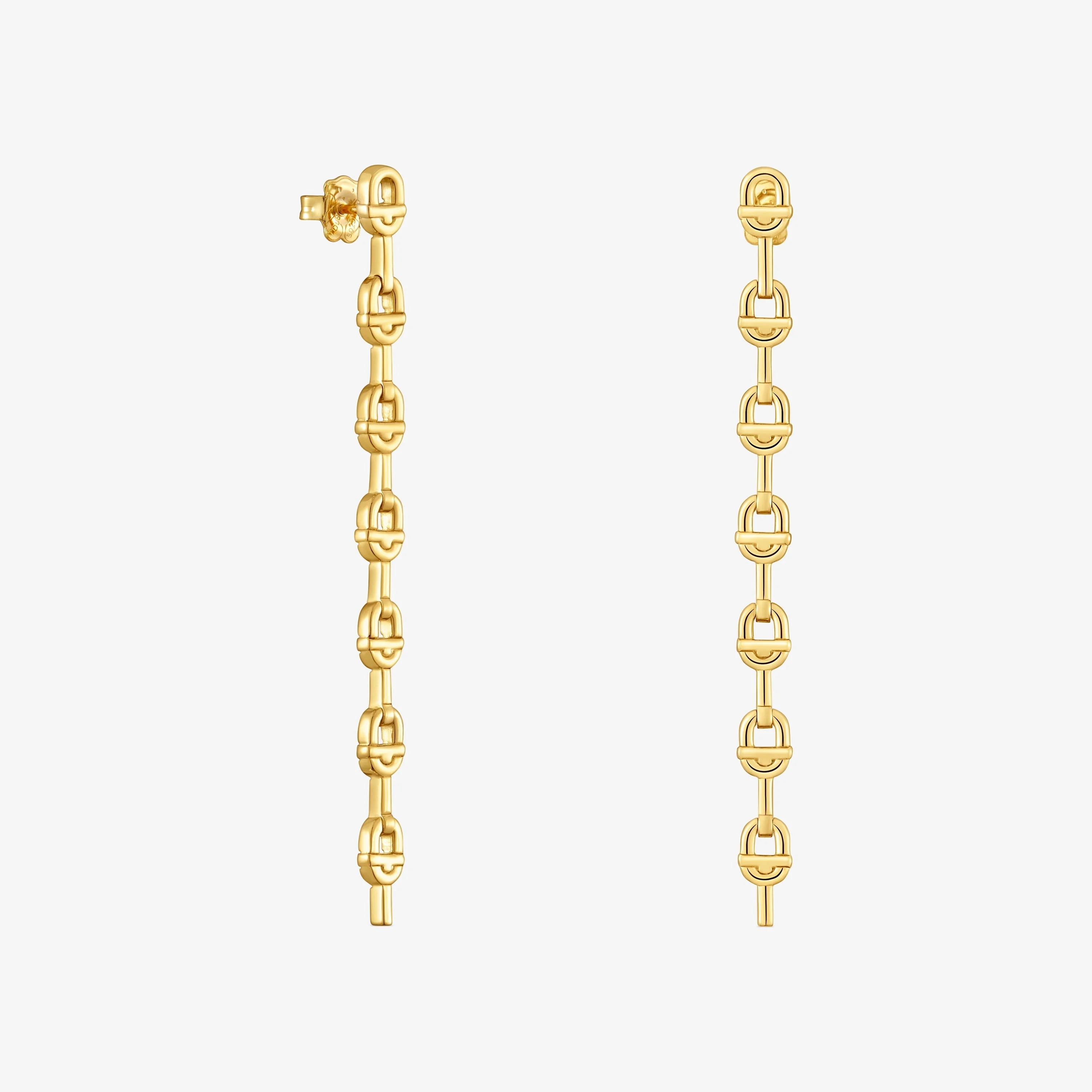 30 mm 18K gold vermeil logo long Earrings TOUS MANIFESTO - 1