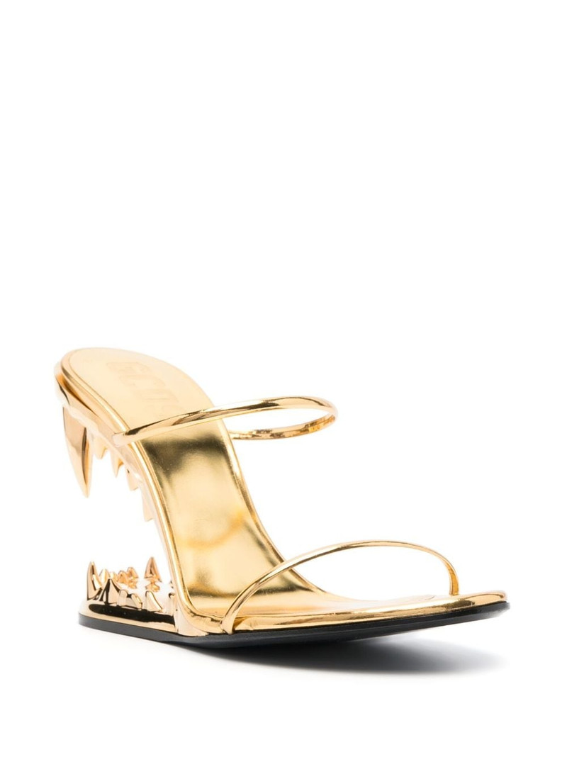 GCDS metallic 105mm heeled sandals outlook