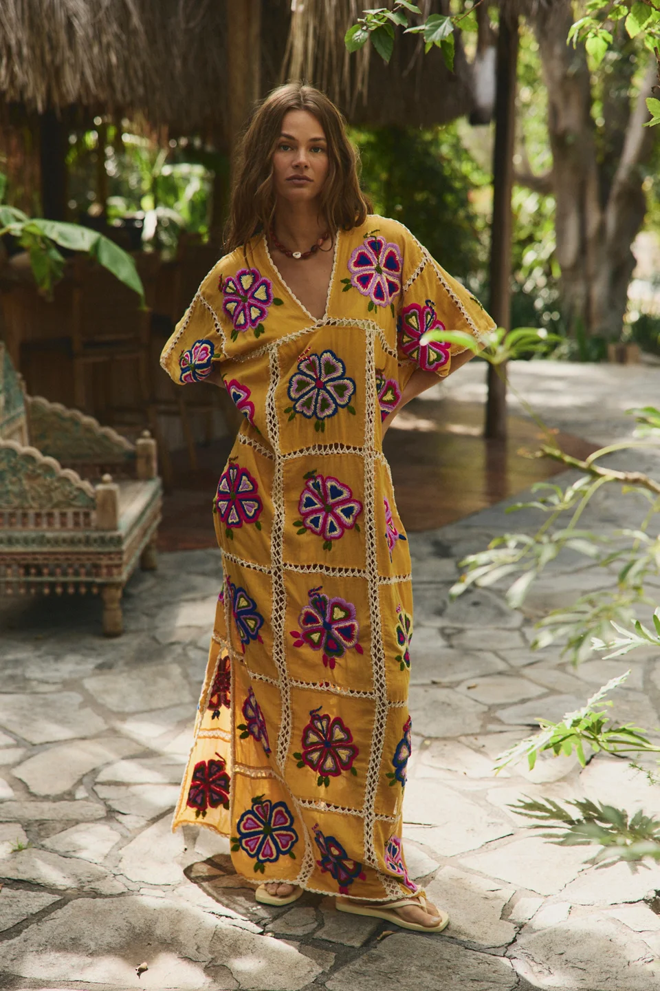 Embroidered Josin Kaftan - 1