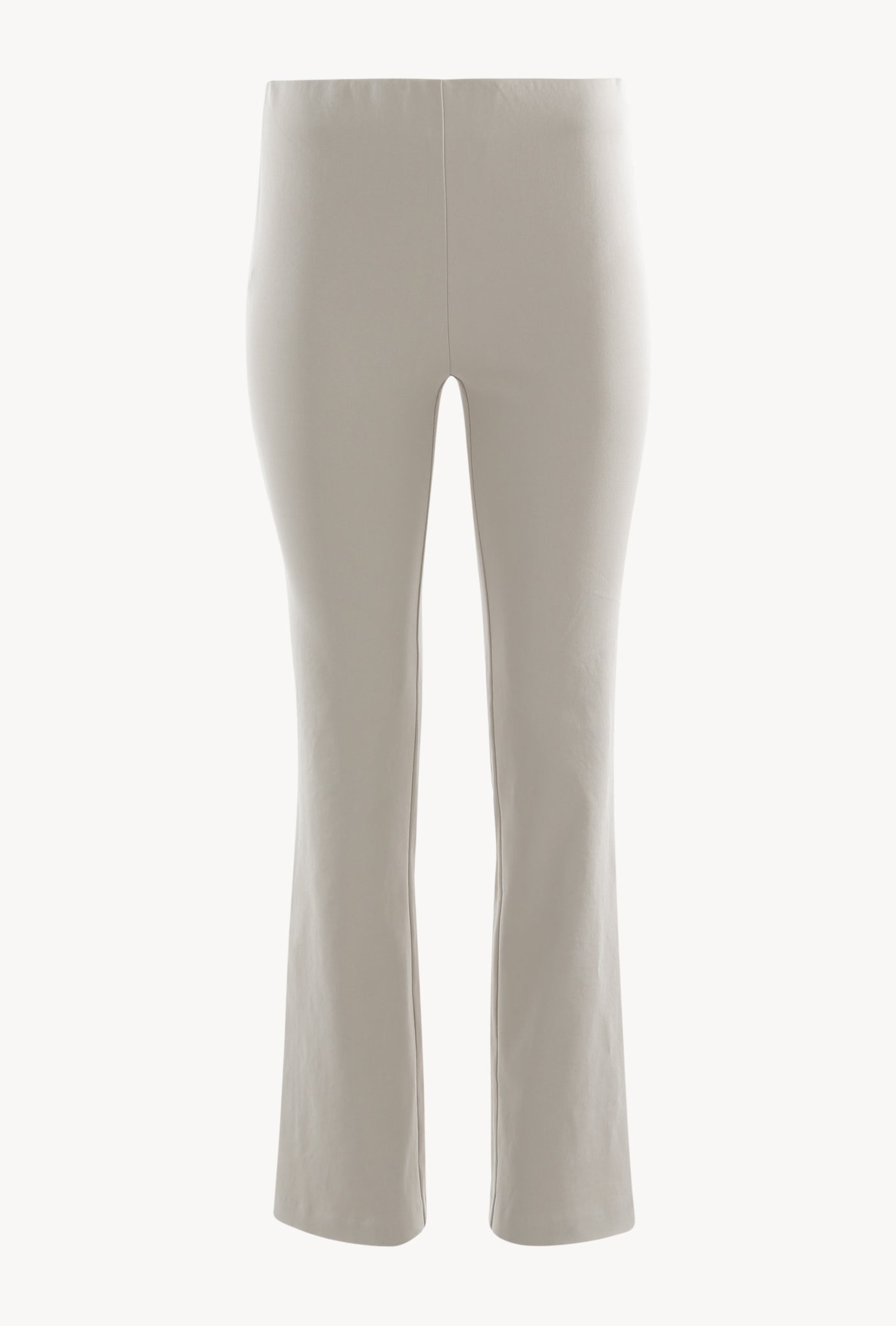 KHAKI TWILL CROP FLARE LEGGINGS - 7