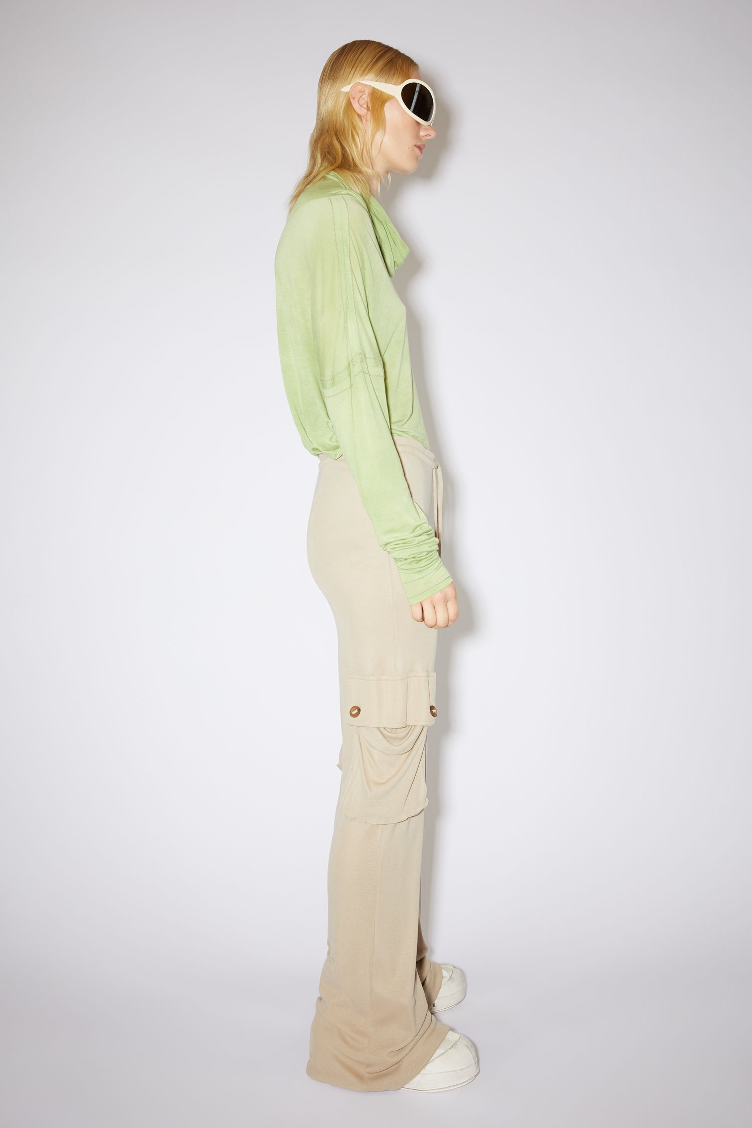 Wide leg trousers - Beige - 4