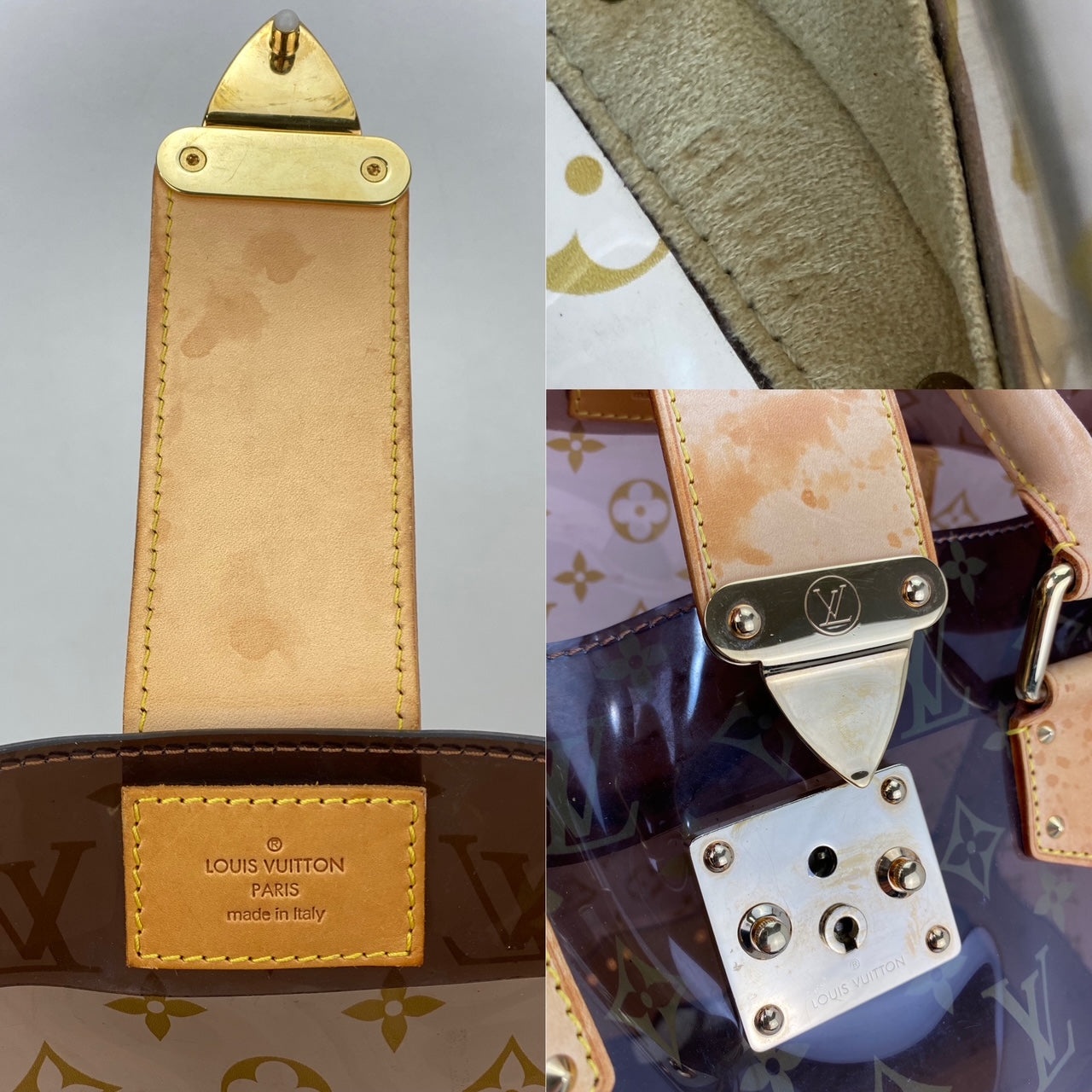 Louis Vuitton Bag Monogram Vinyl Neo Cabas Ambre MM Transparent
