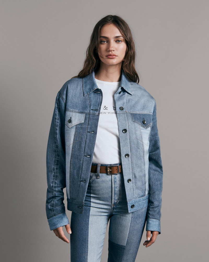 Liquid Miramar Trucker Jacket
Printed Tencel Tromp L'oeil Jacket 4