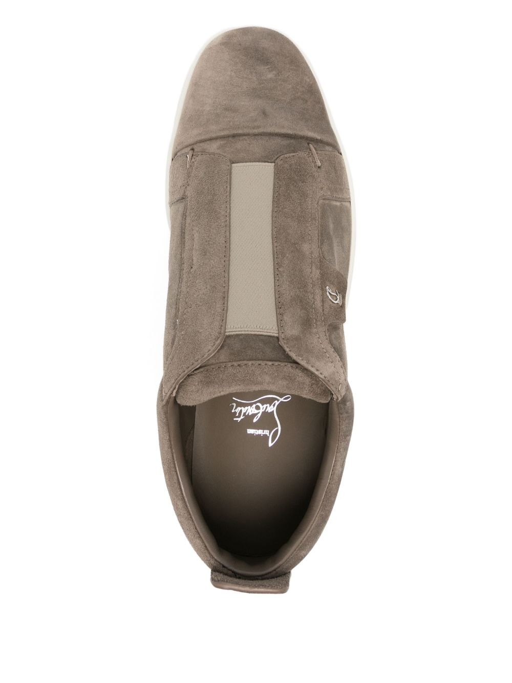 suede slip-on sneakers - 4