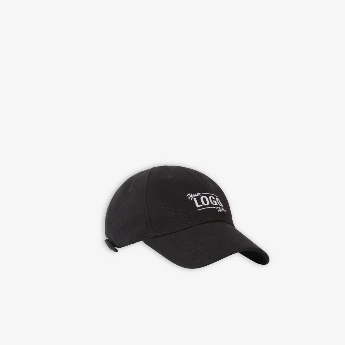 Your Logo Here Cap in Black/white - 3