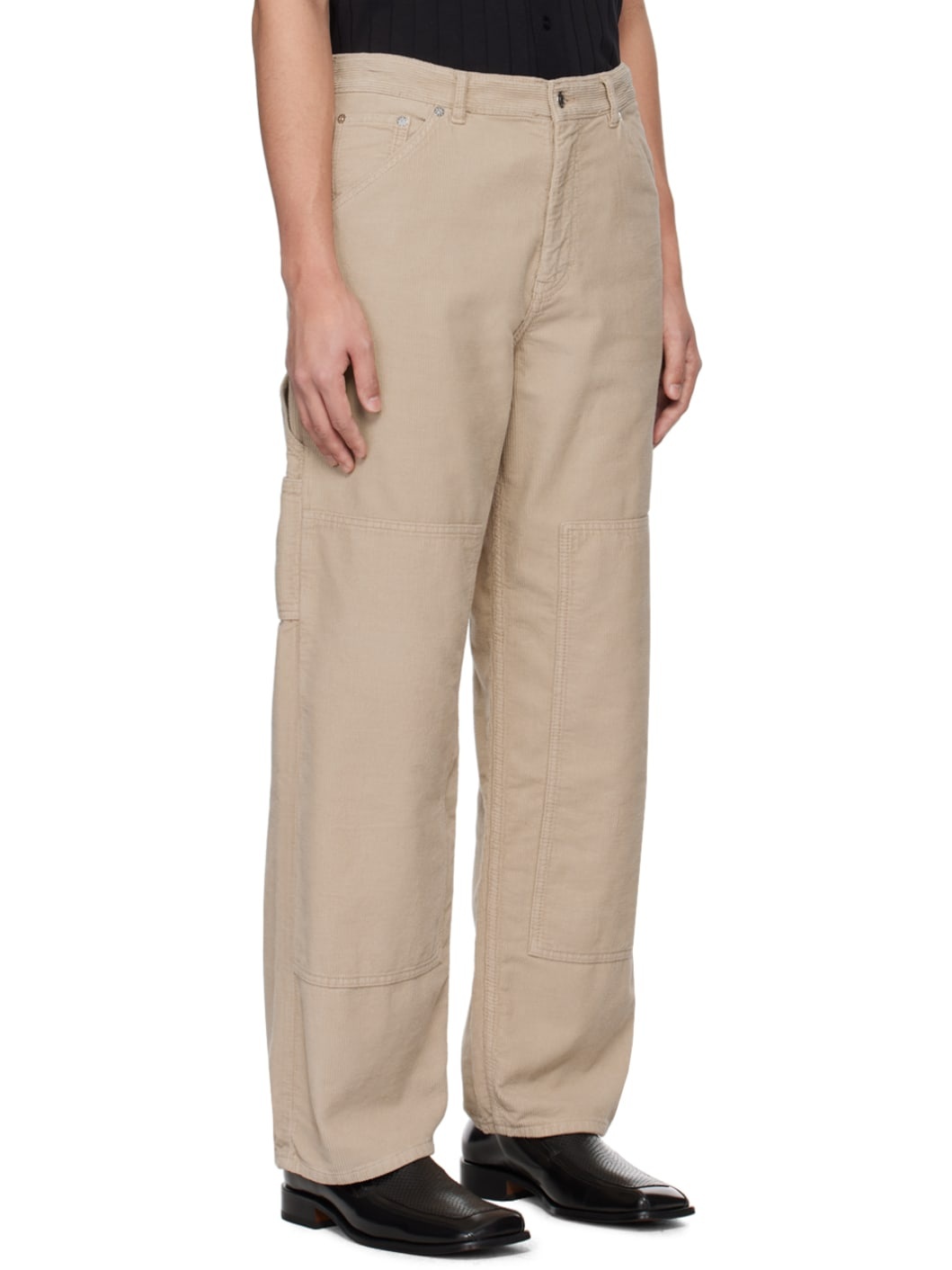 Taupe Relaxed-Fit Trousers - 2