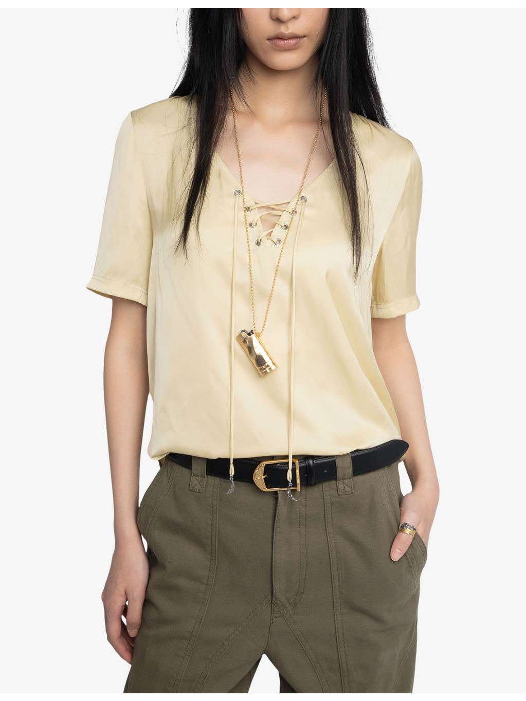 Terzo Laced Satin Top - 3