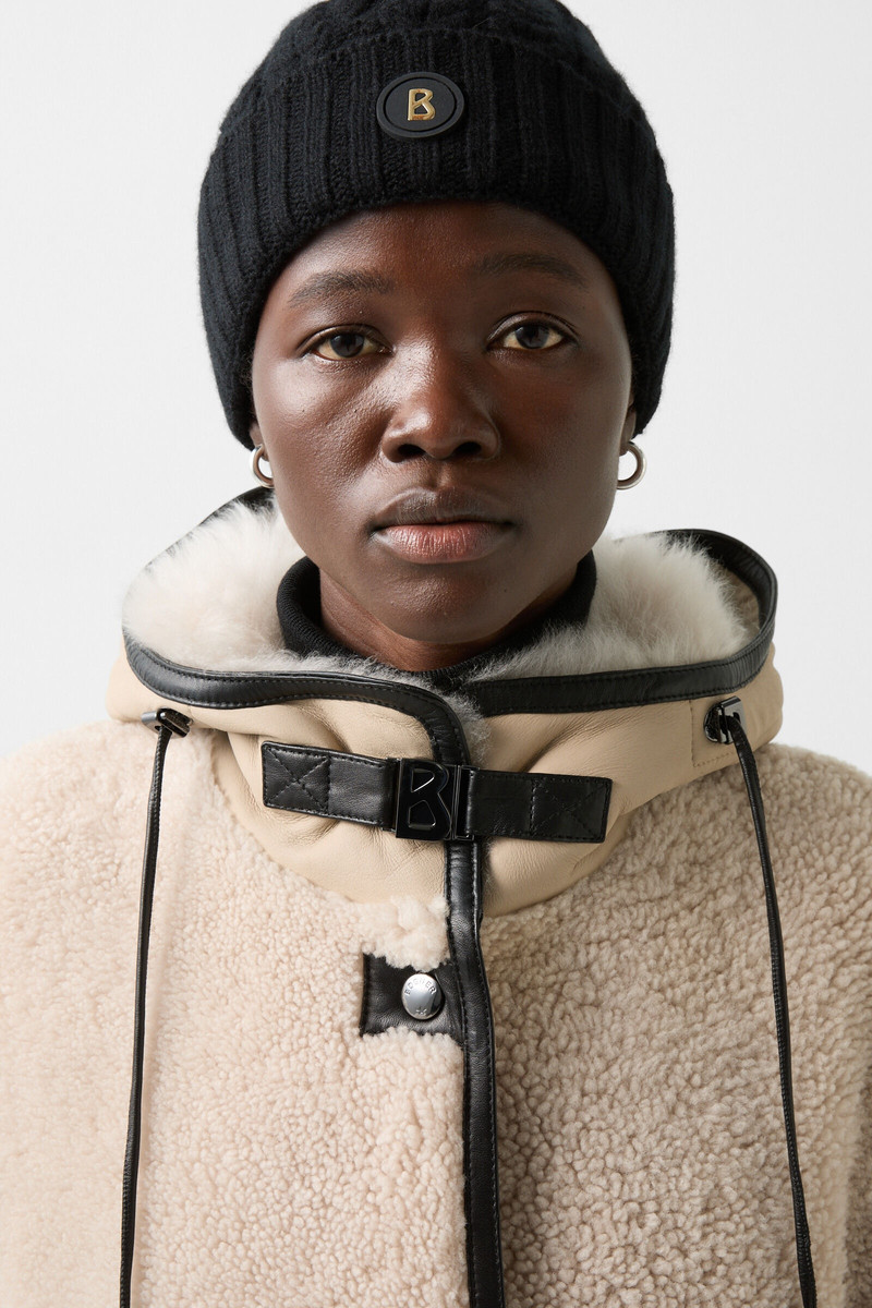 Polina Lambskin coat in Beige 6