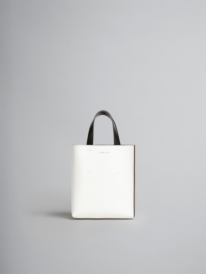 MUSEO MINI BAG IN PINK WHITE AND BLACK LEATHER - 1